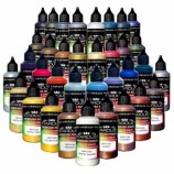 54 Color Acrylic Airbrush Paint Set - Opaque, Transparent, Pearl