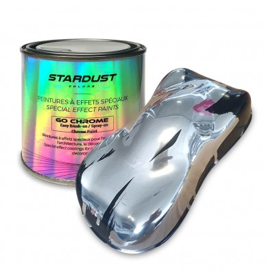 Chrome effect paint, chrome effect paint-silver